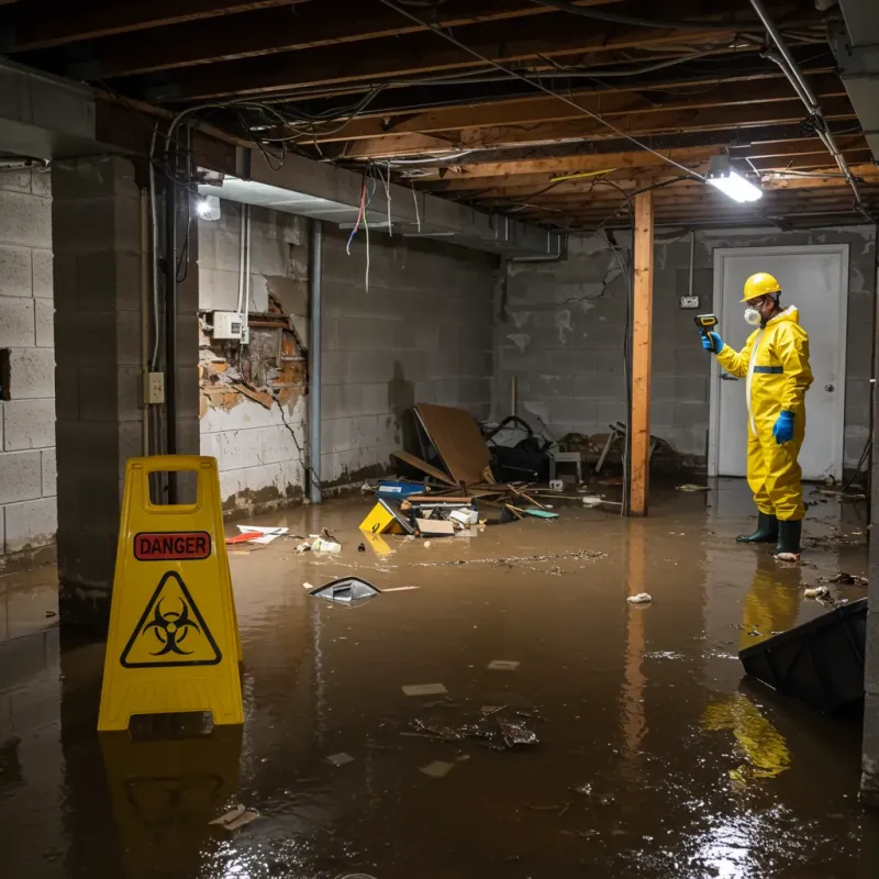 Flooded Basement Electrical Hazard in Holland, MI Property